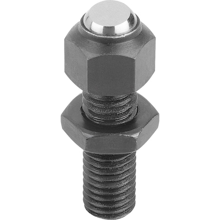 Kipp Self-Aligning Pads, Adjustable, L=50, 7, Form:C Plane, Steel Mang-Phosphated, Comp:Steel K0287.112